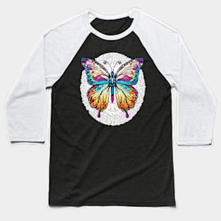 Colorful Butterfly Baseball T-Shirt